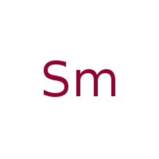 Samarium rod, 6.35mm (0.25in) dia, 99.9% (metals basis excluding Ta)