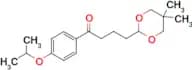 4-(5,5-dimethyl-1,3-dioxan-2-yl)-4′-isopropoxybutyrophenone