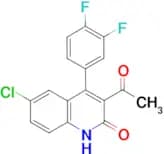 3-acetyl-6-chloro-4-(3,4-difluorophenyl)quinolin-2(1H)-one
