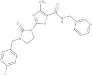 2-(3-(4-Fluorobenzyl)-2-oxoimidazolidin-1-yl)-4-methyl-N-(pyridin-3-ylmethyl)thiazole-5-carboxamide