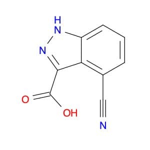 1H-Indazole-3-carboxylic acid, 4-cyano-