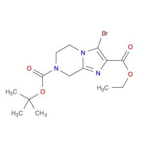 Imidazo[1,2-a]pyrazine-2,7(8H)-dicarboxylic acid, 3-bromo-5,6-dihydro-, 7-(1,1-dimethylethyl) 2-et…