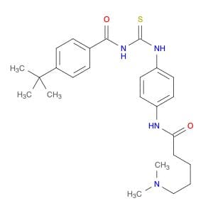 Benzamide, N-[[[4-[[5-(dimethylamino)-1-oxopentyl]amino]phenyl]amino]thioxomethyl]-4-(1,1-dimethyl…