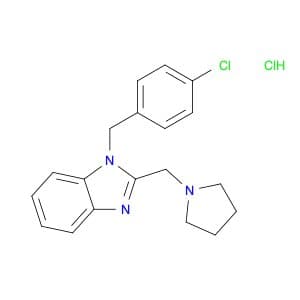 1H-Benzimidazole, 1-[(4-chlorophenyl)methyl]-2-(1-pyrrolidinylmethyl)-, hydrochloride (1:1)