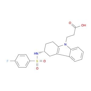 9H-CARBAZOLE-9-PROPANOIC ACID, 3-[[(4-FLUOROPHENYL)SULFONYL]AMINO]-1,2,3,4-TETRAHYDRO-, (3R)-