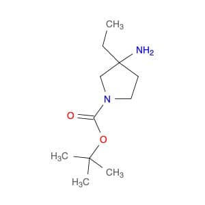 1-Pyrrolidinecarboxylic acid, 3-amino-3-ethyl-, 1,1-dimethylethyl ester