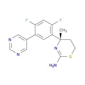 (4S)-4-[2,4-Difluoro-5-(pyrimidin-5-yl)phenyl]-4-methyl-5,6-dihydro-1,3-thiazin-2-amine