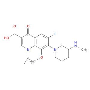 1-cyclopropyl-6-fluoro-8-methoxy-7-[3-(methylamino)piperidin-1-yl]-4-oxo-1,4-dihydroquinoline-3-ca…