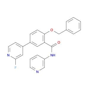 Benzamide, 5-(2-fluoro-4-pyridinyl)-2-(phenylmethoxy)-N-3-pyridinyl-