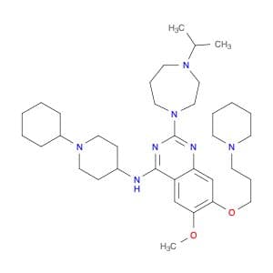 4-Quinazolinamine, N-(1-cyclohexyl-4-piperidinyl)-2-[hexahydro-4-(1-methylethyl)-1H-1,4-diazepin-1…