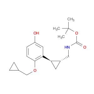 tert-Butyl (((1R,2R)-rel-2-(2-(cyclopropylmethoxy)-5-hydroxyphenyl)cyclopropyl)methyl)carbamate