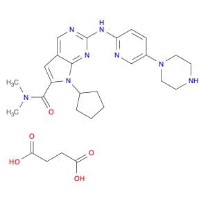 Butanedioic acid, compd. with 7-cyclopentyl-N,N-dimethyl-2-[[5-(1-piperazinyl)-2-pyridinyl]amino]-…