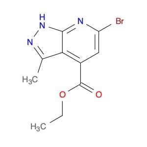 ethyl 6-bromo-3-methyl-1H-pyrazolo[3,4-b]pyridine-4-carboxylate