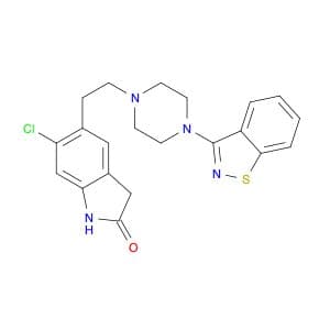 2H-Indol-2-one, 5-[2-[4-(1,2-benzisothiazol-3-yl)-1-piperazinyl]ethyl]-6-chloro-1,3-dihydro-