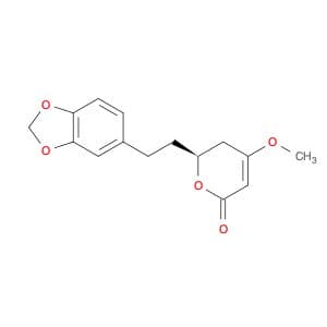 2H-Pyran-2-one, 6-[2-(1,3-benzodioxol-5-yl)ethyl]-5,6-dihydro-4-methoxy-, (6S)-