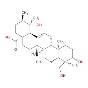 Urs-12-en-28-oic acid, 3,19,23-trihydroxy-, (3β,4α)-