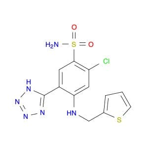 Benzenesulfonamide, 2-chloro-5-(2H-tetrazol-5-yl)-4-[(2-thienylmethyl)amino]-