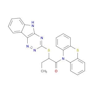 1-Butanone, 1-(10H-phenothiazin-10-yl)-2-(5H-1,2,4-triazino[5,6-b]indol-3-ylthio)-