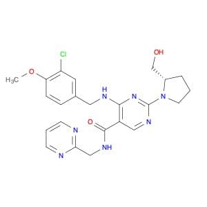 (S)-2-(2-Hydroxymethyl-1-pyrrolidinyl)-4-(3-chloro-4-methoxybenzylamino)-5-[(2-pyrimidinylmethyl)c…