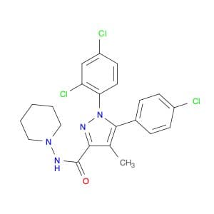 5-(4-Chlorophenyl)-1-(2,4-dichlorophenyl)-4-methyl-N-piperidinopyrazole-3-carboxamide