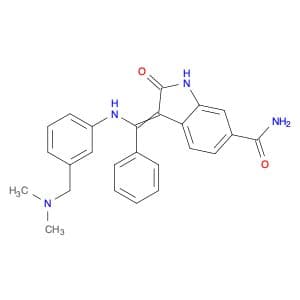 3-[[[3-[(Dimethylamino)methyl]phenyl]amino]phenylmethylene]-2,3-dihydro-2-oxo-1H-indole-6-carboxam…