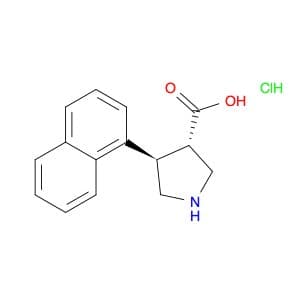 3-Pyrrolidinecarboxylic acid, 4-(1-naphthalenyl)-, hydrochloride (1:1), (3S,4R)
