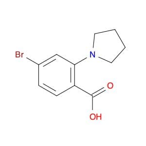 4-Bromo-2-pyrrolidinobenzoic Acid