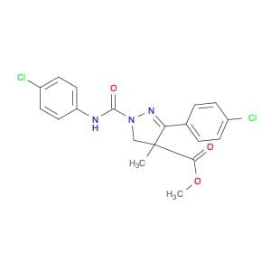 methyl 3-(4-chlorophenyl)-1-[(4-chlorophenyl)carbamoyl]-4-methyl-5H-pyrazole-4-carboxylate
