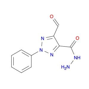 2H-1,2,3-Triazole-4-carboxylic acid, 5-formyl-2-phenyl-, hydrazide