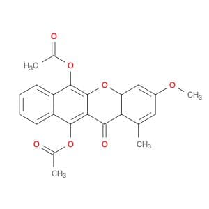12H-Benzo[b]xanthen-12-one, 6,11-bis(acetyloxy)-3-methoxy-1-methyl-