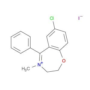 1,4-Benzoxazepinium, 7-chloro-2,3-dihydro-4-methyl-5-phenyl-, iodide