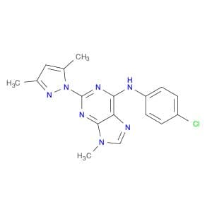N-(4-Chlorophenyl)-2-(3,5-dimethyl-1H-pyrazol-1-yl)-9-methyl-9H-purin-6-amine