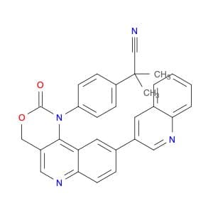 2-methyl-2-{4-[2-oxo-9-(quinolin-3-yl)-4H-[1,3]oxazino[5,4-c]quinolin-1-yl]phenyl}propanenitrile