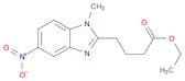 1H-​Benzimidazole-​2-​butanoic acid, 1-​methyl-​5-​nitro-​, ethyl ester