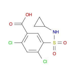 2,4-dichloro-5-(cyclopropylsulfamoyl)benzoic acid