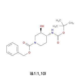TRANS-BENZYL 4-((TERT-BUTOXYCARBONYL)AMINO)-3-HYDROXYPIPERIDINE-1-CARBOXYLATE