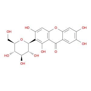 9H-Xanthen-9-one, 2-b-D-glucopyranosyl-1,3,6,7-tetrahydroxy-