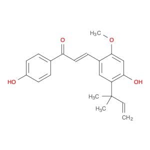 2-Propen-1-one,3-[5-(1,1-dimethyl-2-propenyl)-4-hydroxy-2-methoxyphenyl]-1-(4-hydroxyphenyl)-, (2E…