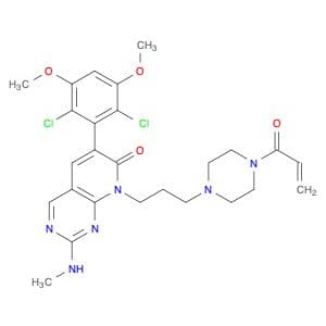 6-(2,6-Dichloro-3,5-dimethoxyphenyl)-2-(methylamino)-8-[3-[4-(1-oxo-2-propen-1-yl)-1-piperazinyl]p…