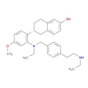 (6R)-6-[2-[Ethyl[[4-[2-(ethylamino)ethyl]phenyl]methyl]amino]-4-methoxyphenyl]-5,6,7,8-tetrahydro-…