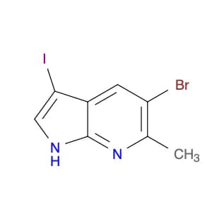 1H-Pyrrolo[2,3-b]pyridine, 5-bromo-3-iodo-6-methyl-