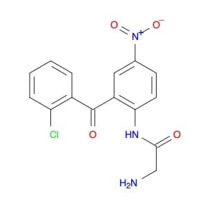 Acetamide, 2-amino-N-[2-(2-chlorobenzoyl)-4-nitrophenyl]-