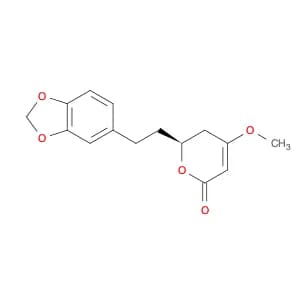 2H-Pyran-2-one, 6-[2-(1,3-benzodioxol-5-yl)ethyl]-5,6-dihydro-4-methoxy-, (6S)-