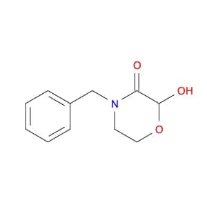 3-Morpholinone, 2-hydroxy-4-(phenylmethyl)-
