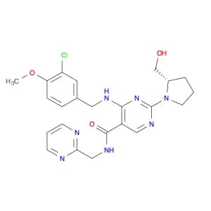 (S)-2-(2-Hydroxymethyl-1-pyrrolidinyl)-4-(3-chloro-4-methoxybenzylamino)-5-[(2-pyrimidinylmethyl)c…
