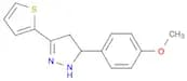 1H-Pyrazole, 4,5-dihydro-5-(4-methoxyphenyl)-3-(thienyl)-