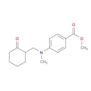 Benzoic acid, 4-[methyl[(2-oxocyclohexyl)methyl]amino]-, methyl ester