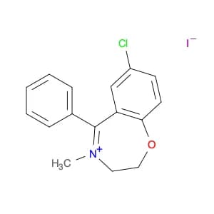 1,4-Benzoxazepinium, 7-chloro-2,3-dihydro-4-methyl-5-phenyl-, iodide