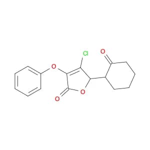 2(5H)-Furanone, 4-chloro-5-(2-oxocyclohexyl)-3-phenoxy-