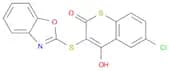 2H-1-Benzothiopyran-2-one, 3-(2-benzoxazolylthio)-6-chloro-4-hydroxy-